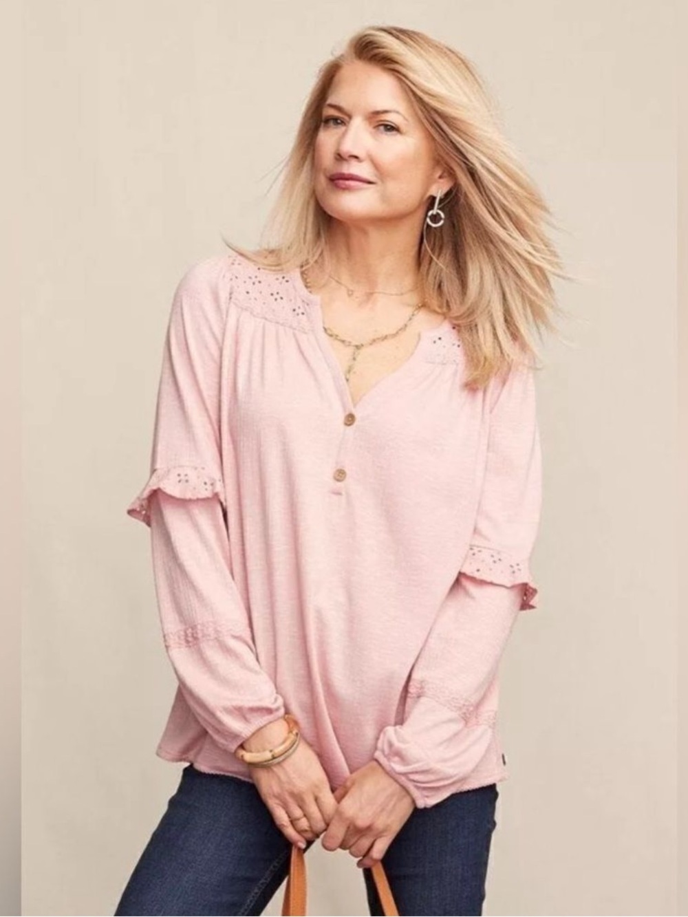 NWT Matilda Jane Heart to Heart Possibilities Pink Knit Women's Top Sz S Small